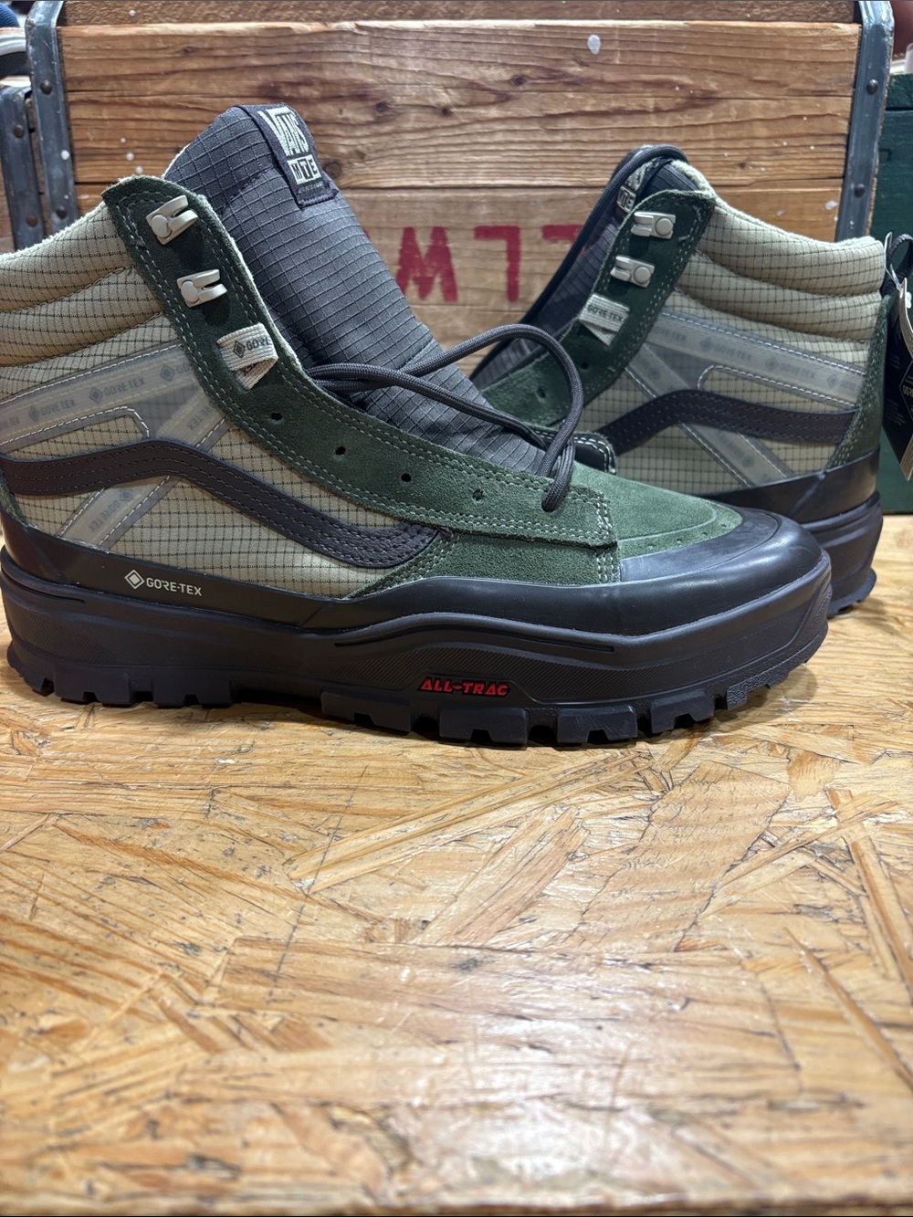 Vans GORE-TEX Olive Green and Black All-Trac MTE Hiking Boots